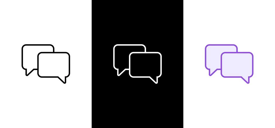 Chat message icon set, Chat speech bubble, Vector illustration 스톡 일러스트