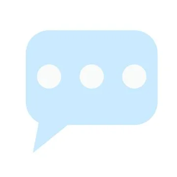 Chat message icon, vector illustration of speech bubble or communication Stock Illustration