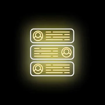 Chat message interface glowing neon technology concept Stock Illustration