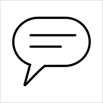 Chat message line icon Illustration
