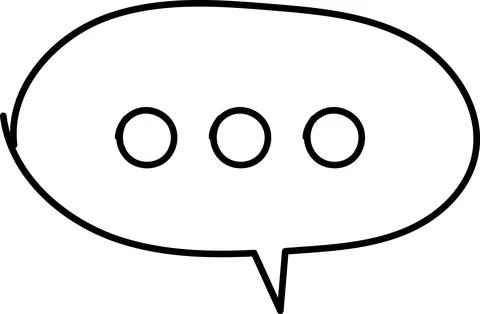 Chat Message Line Icon Set. Speech Bubble, Dialogue, chatting box, message Stock Illustration