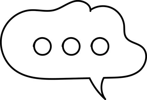 Chat Message Line Icon Set. Speech Bubble, Dialogue, chatting box, message Stock Illustration