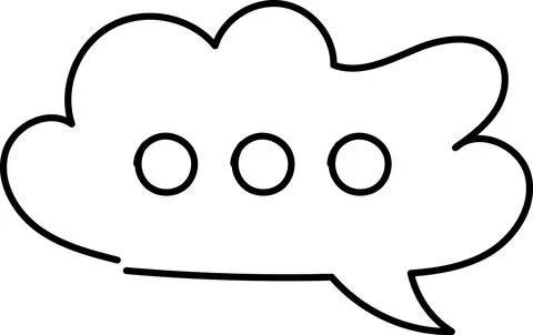 Chat Message Line Icon Set. Speech Bubble, Dialogue, chatting box, message Stock Illustration