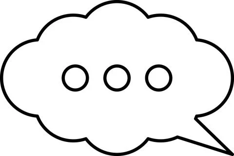 Chat Message Line Icon Set. Speech Bubble, Dialogue, chatting, message box icon Stock Illustration