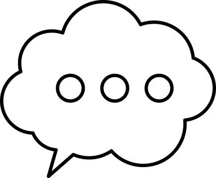 Chat Message Line Icon Set. Speech Bubble, Dialogue, chatting, message box icon Stock Illustration