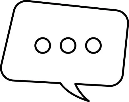 Chat Message Line Icon Set. Speech Bubble, Dialogue, chatting, message box icon Stock Illustration