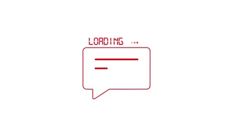 Chat message loading animation with text and speech bubble on white backgroun 動画素材 341228905