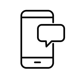 Chat message mobile notification phone smartphone icon Stock Illustration