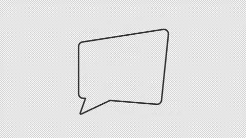 Chat message rectangular line animation Stock Footage 313978189