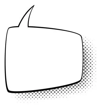 Chat message in retro comic style. Empty speech bubble Illustrazione stock