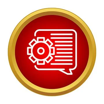 Chat message settings and support interface icon Stock Illustration