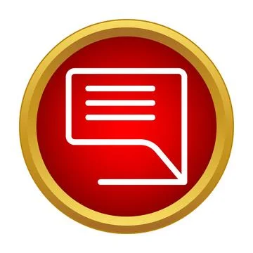 Chat message speech bubble communication icon button Stock Illustration