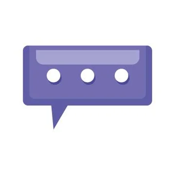 Chat message in speech bubble, on white background in rectangle shape イラスト素材