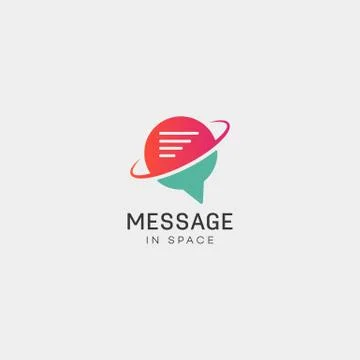 Chat, Message, speech, Conversation logo template with business card Stock Illustration