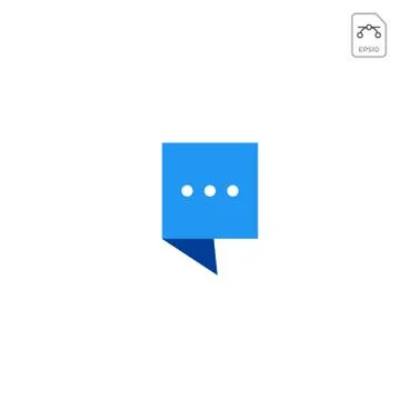 Chat Message, speech, Conversation logo or icon vector isolated Stock Illustration