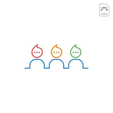 Chat Message, speech, Conversation logo or icon vector isolated Stock Illustration