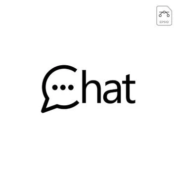 Chat Message, speech, Conversation logo or icon vector isolated Stock Illustration