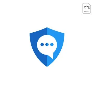 Chat Message, speech, Conversation logo or icon vector isolated Stock Illustration