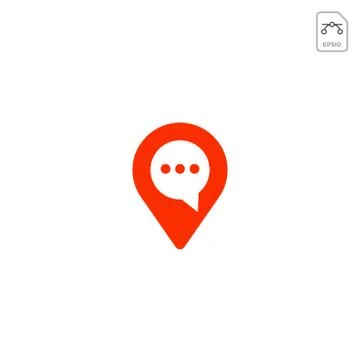 Chat Message, speech, Conversation logo or icon vector isolated Stock Illustration