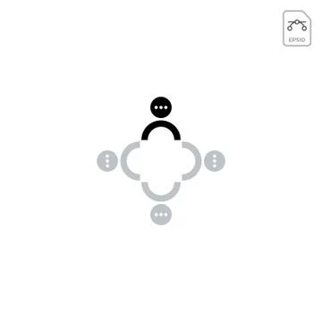 Chat Message, speech, Conversation logo or icon vector isolated Stock Illustration