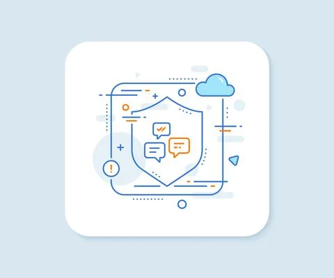 Chat Messages line icon. Conversation or SMS. Vector Stock Illustration