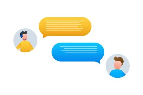 Chat messages notification on smartphone vector illustration. Social media Stock Illustration