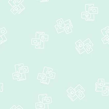 Chat messaging line seamless pattern Illustrazione stock