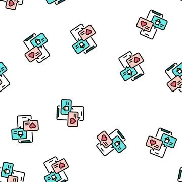 Chat messaging vector seamless pattern 스톡 일러스트