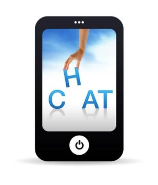 Chat mobile phone Stock Illustration