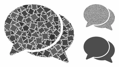 Chat Mosaic Icon of Humpy Elements Illustrazione stock