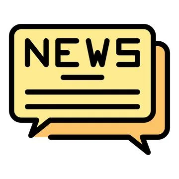 Chat news icon vector flat 库存插图