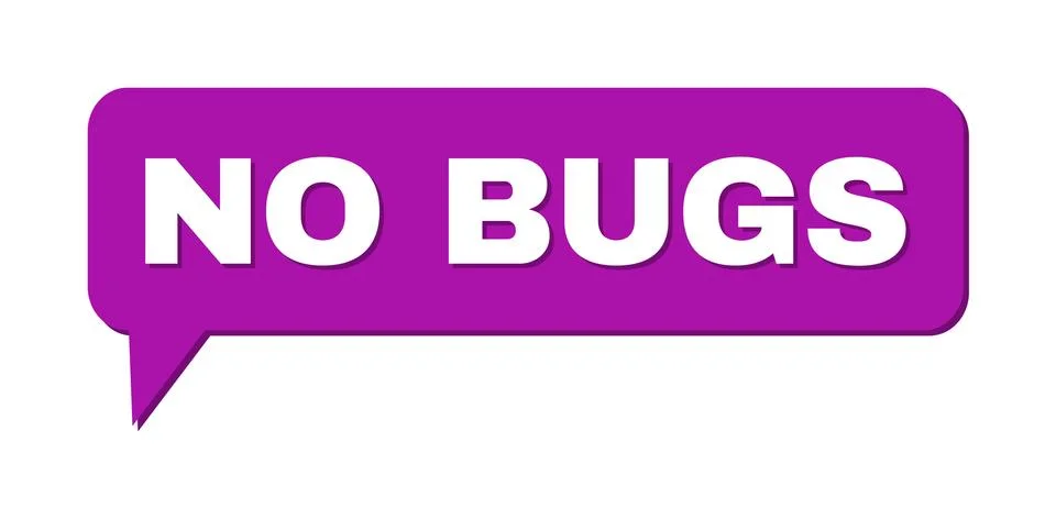 Chat NO BUGS Colored Bubble Message Stock Illustration