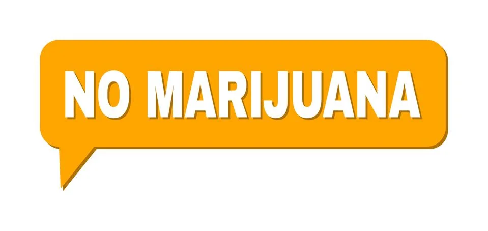 Chat NO MARIJUANA Colored Cloud Frame Stock Illustration