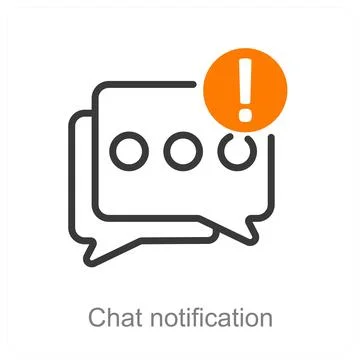 Chat notification Stock Illustration