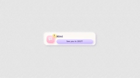 Chat Notification Popup Animation Displaying a Greeting Message Stockbeeldmateriaal 348546923