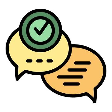 Chat online icon vector flat Stock Illustration