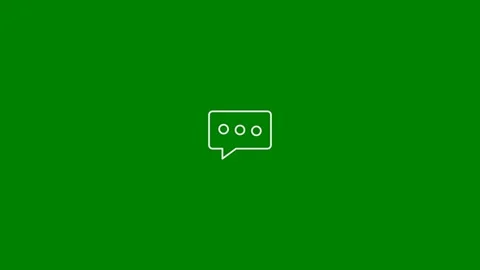 Chat or Message Bubble Typing Animation - Green Screen, Seamless Loop, 7.5% Gray Stock Footage 337403172