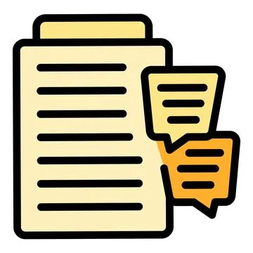 Chat paper business icon vector flat 스톡 일러스트