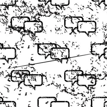 Chat pattern, grunge, monochrome Stock Illustration