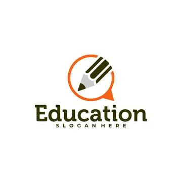 Chat Pencil logo vector template, Creative Pencil design concepts illustrat.. Stock Illustration