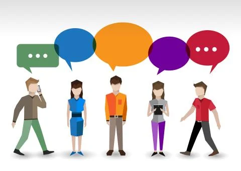 Chat people concept Stock Illustration