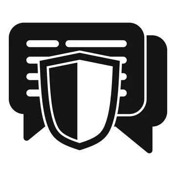 Chat privacy icon simple vector. Data information 스톡 일러스트