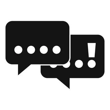 Chat problem solving icon simple vector. Business solution Stock Illustration