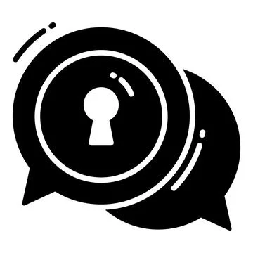 Chat, Protection and security vector icons set cyber computer network busin.. イラスト素材