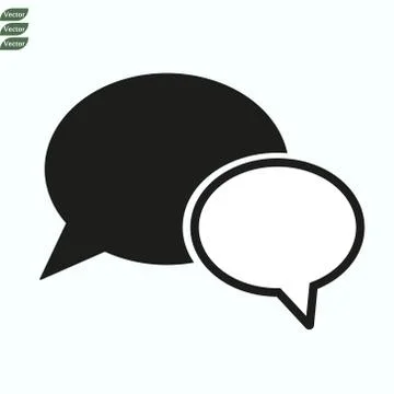 Chat, question icon. One of set web icons eps 10 Stock Illustration