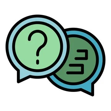 Chat question icon vector flat Stock Illustration