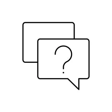 Chat, question mark, SEO icon. Simple line, outline vector elements of commerce Stock Illustration