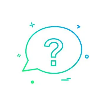 Chat question sms icon vector design Illustrazione stock