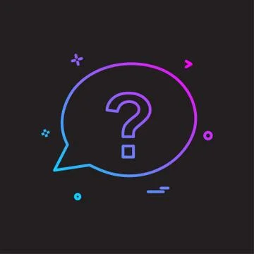 Chat question sms icon vector design Illustrazione stock