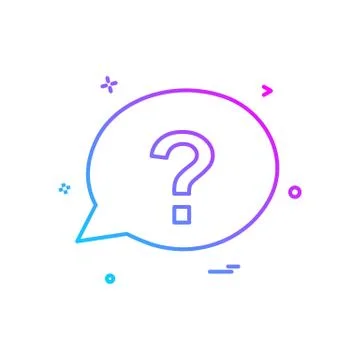 Chat question sms icon vector design Stock Illustration